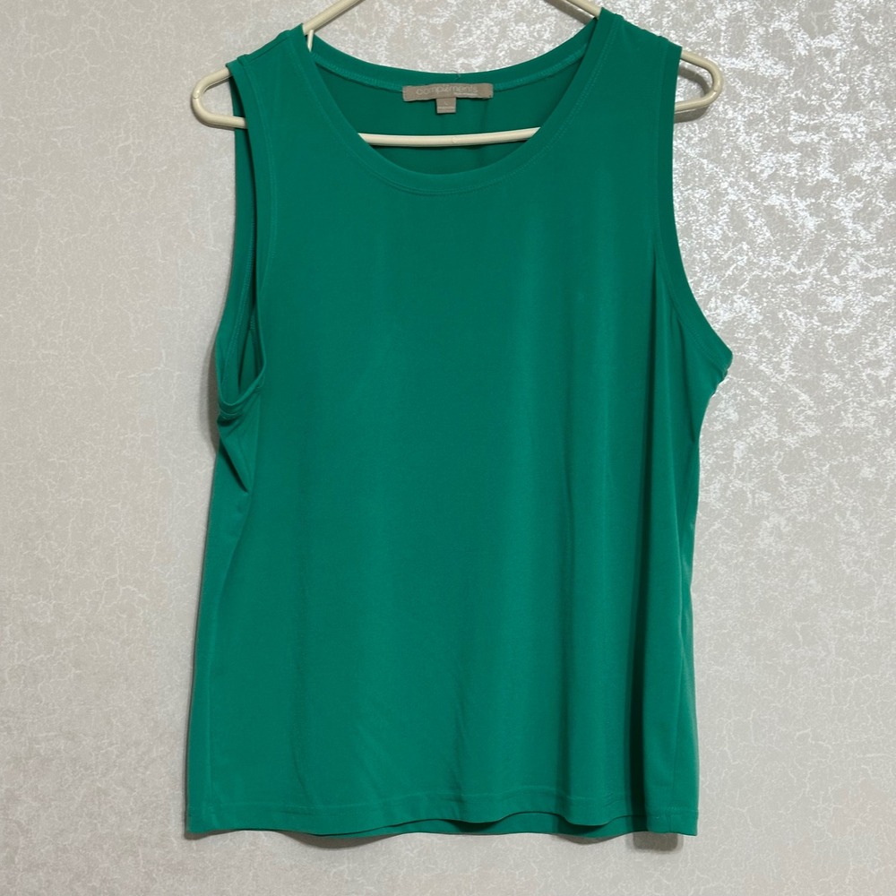 Compliments by Erin London‎ Emerald Green Sleeveless Camisole Stretch Tank Top L